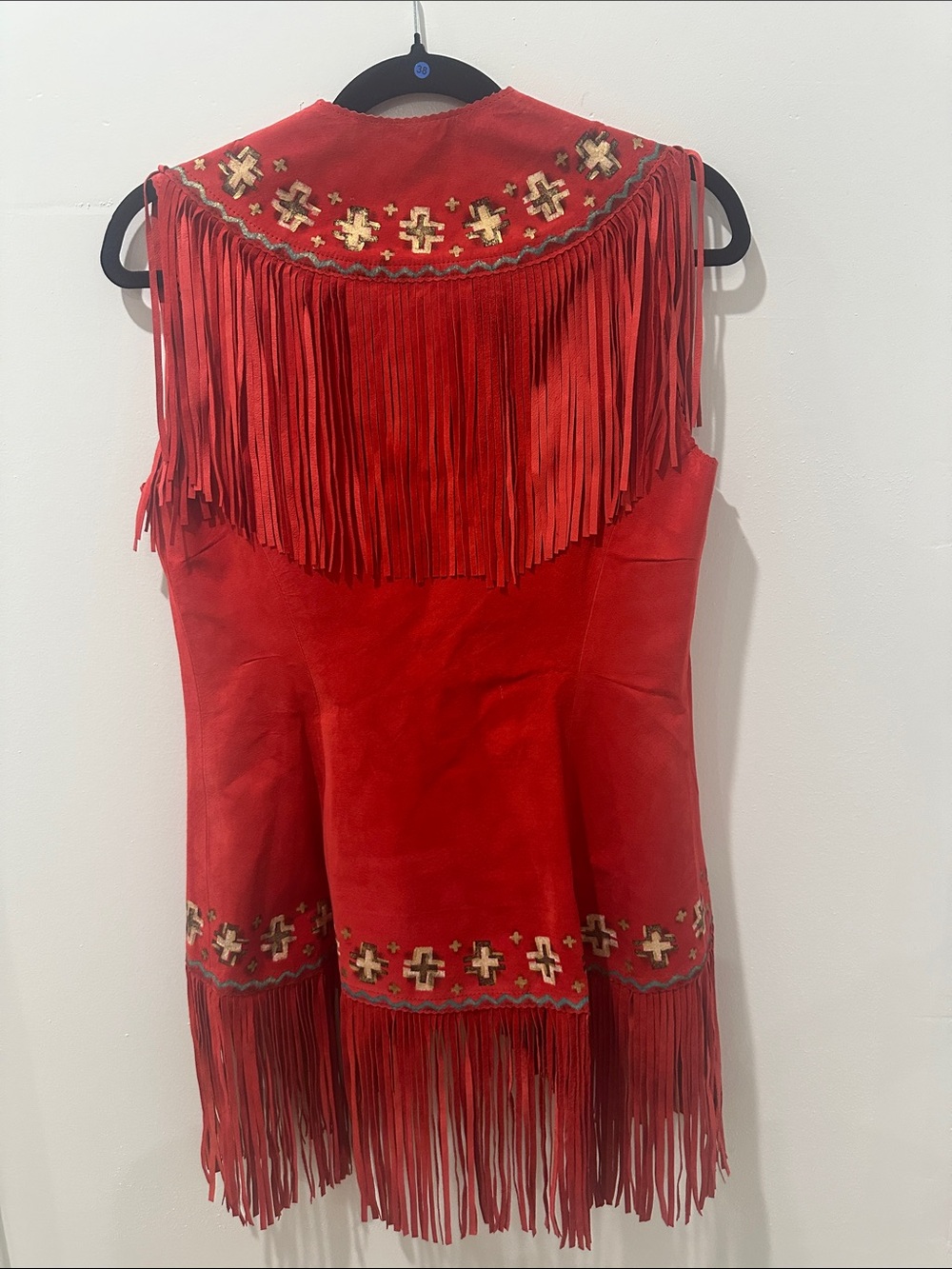Patricia Wolf Suede Cody Vest-Four Winds Paint - Picture 8 of 8